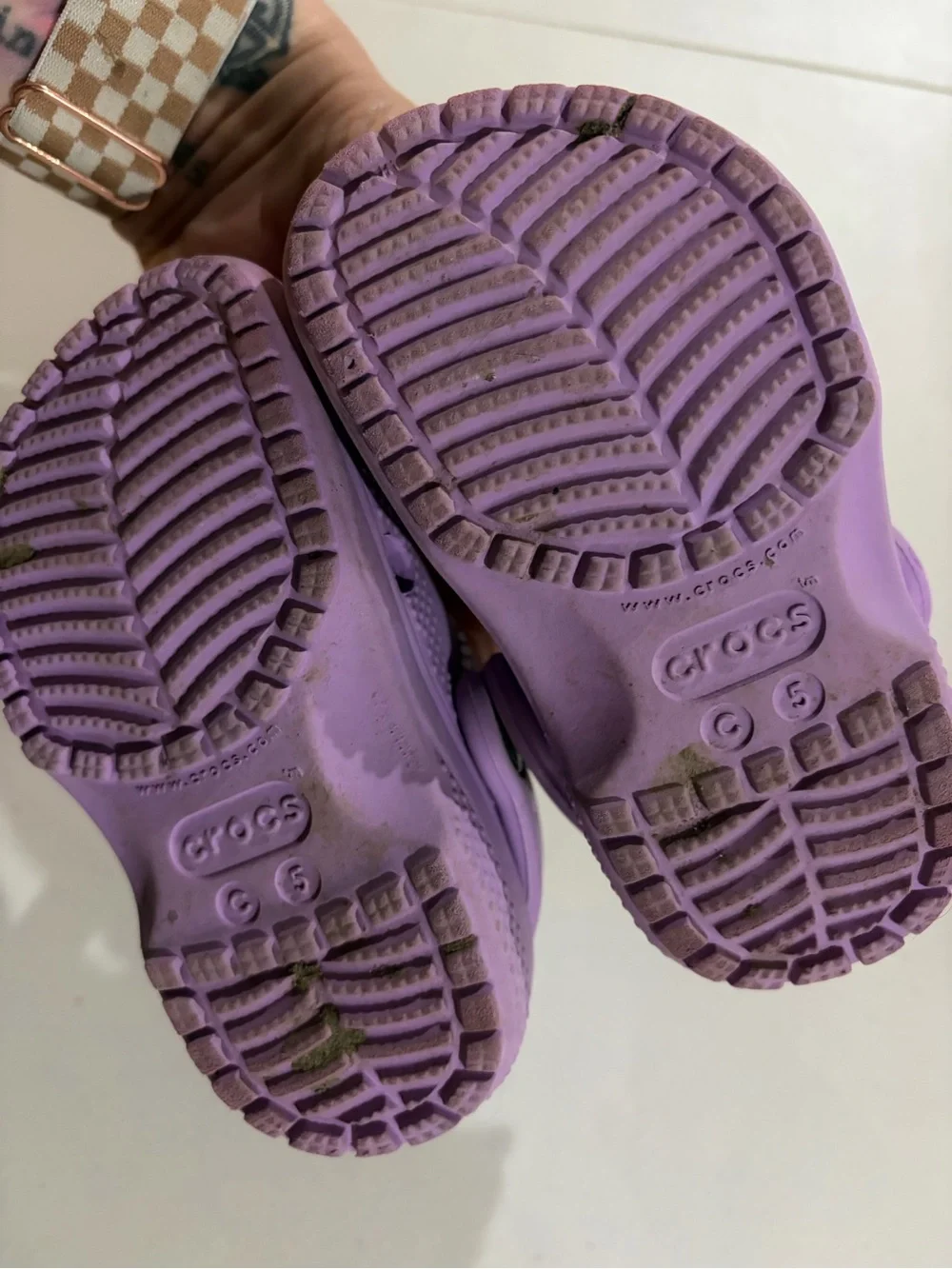 Crocs toddler size 5 Kids Purple Slip-On Clog Shoes
